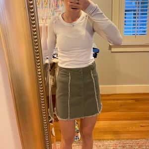 BCBGeneration GREEN JEAN SKIRT